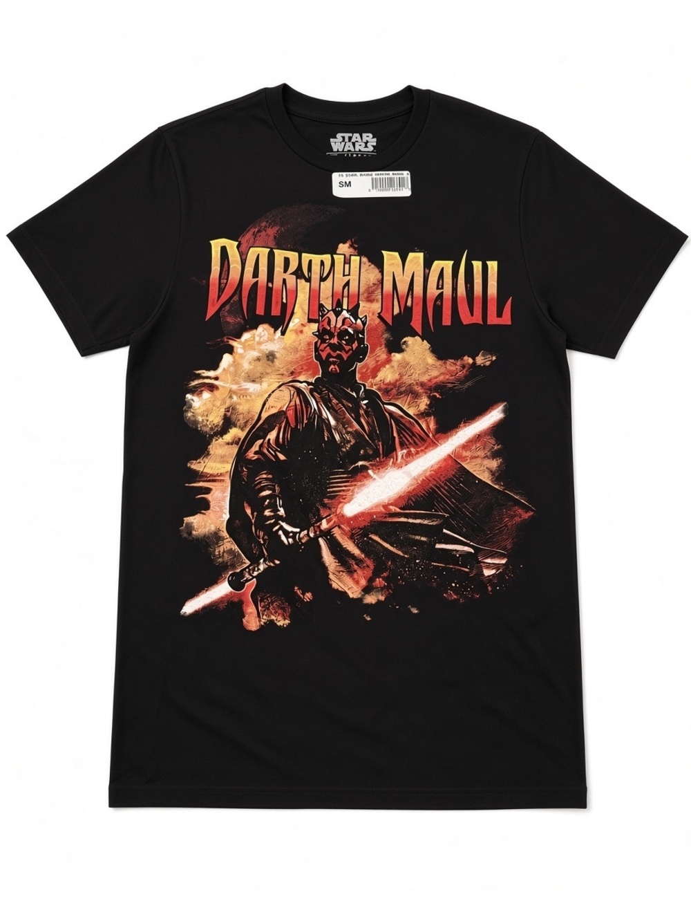 Star Wars Darth Maul Men’s Small Black Graphic T-Shirt Mad Engine Sith Tee S